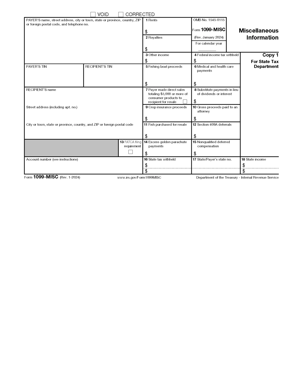 Free IRS 1099 Form PDF EForms