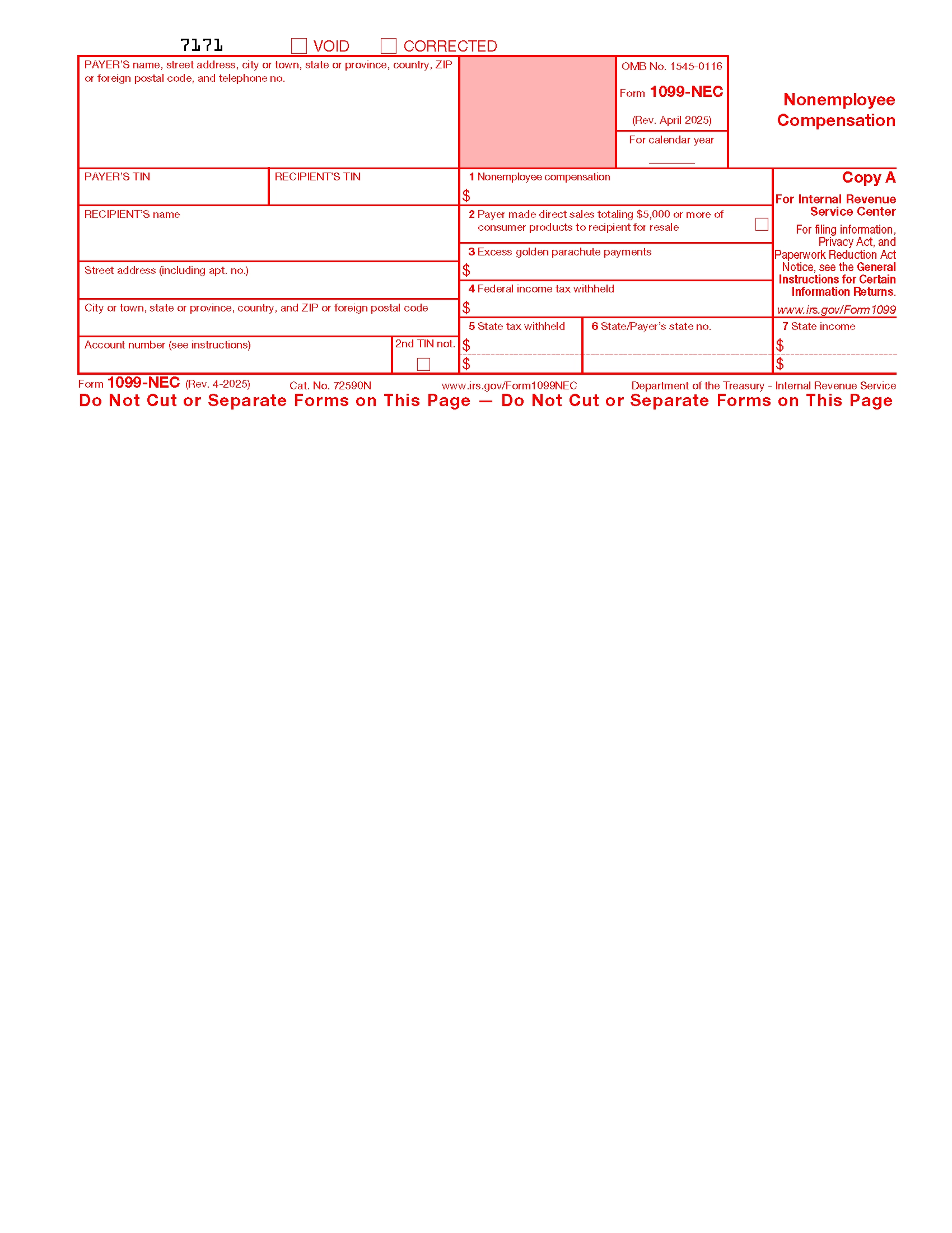 2025 federal tax forms printable