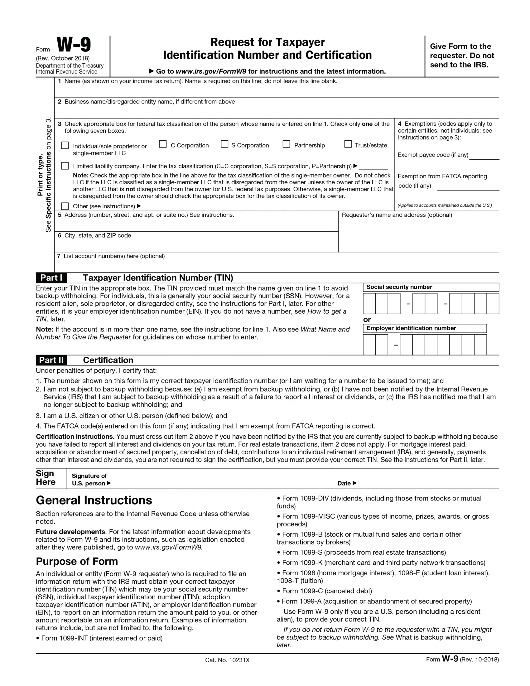 Free IRS W 9 Form For 2023 Fill Out Save With Our PDF Editor
