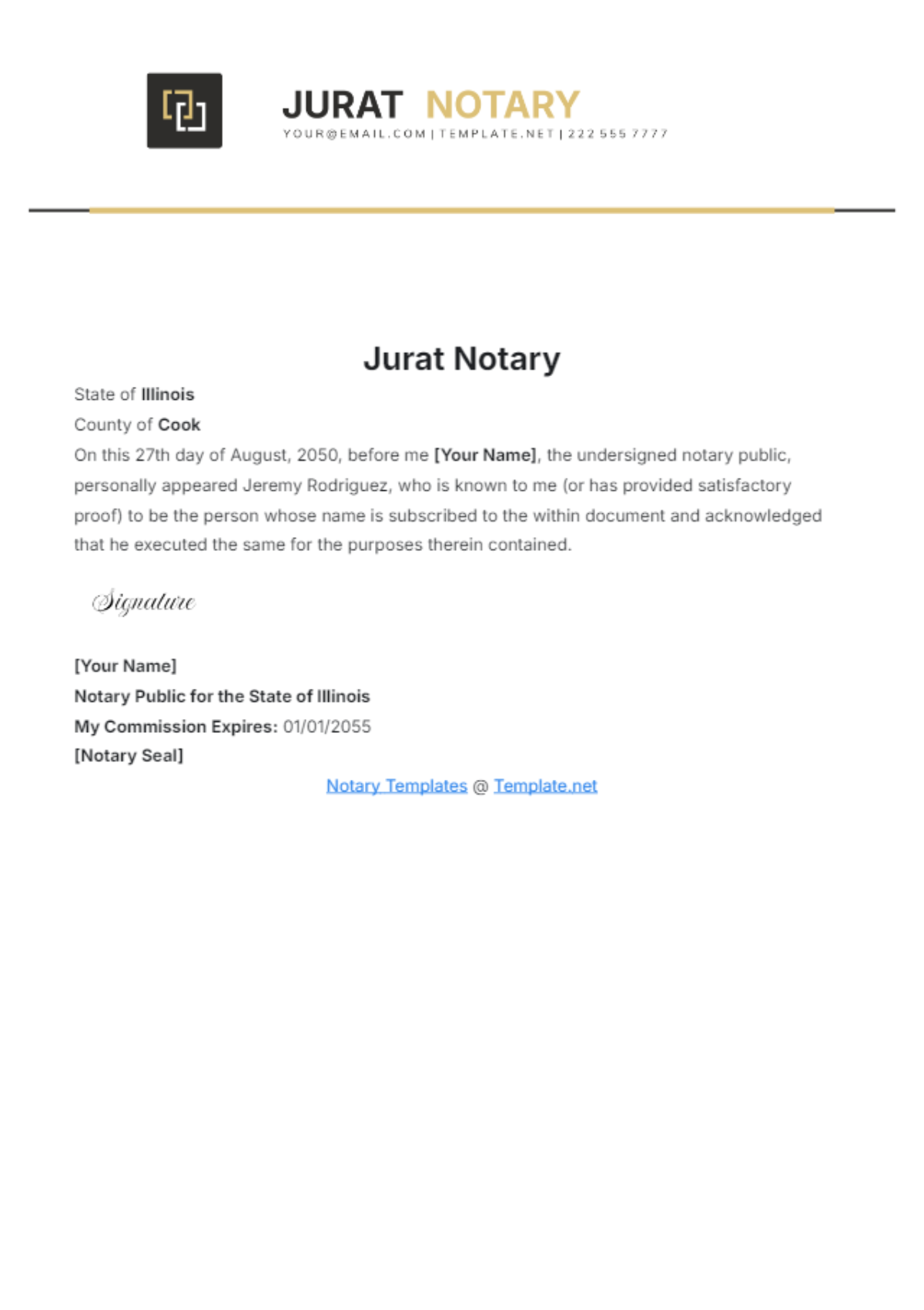 printable jurat form