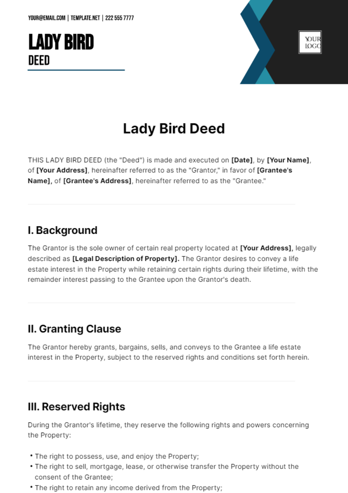 printable lady bird deed florida form