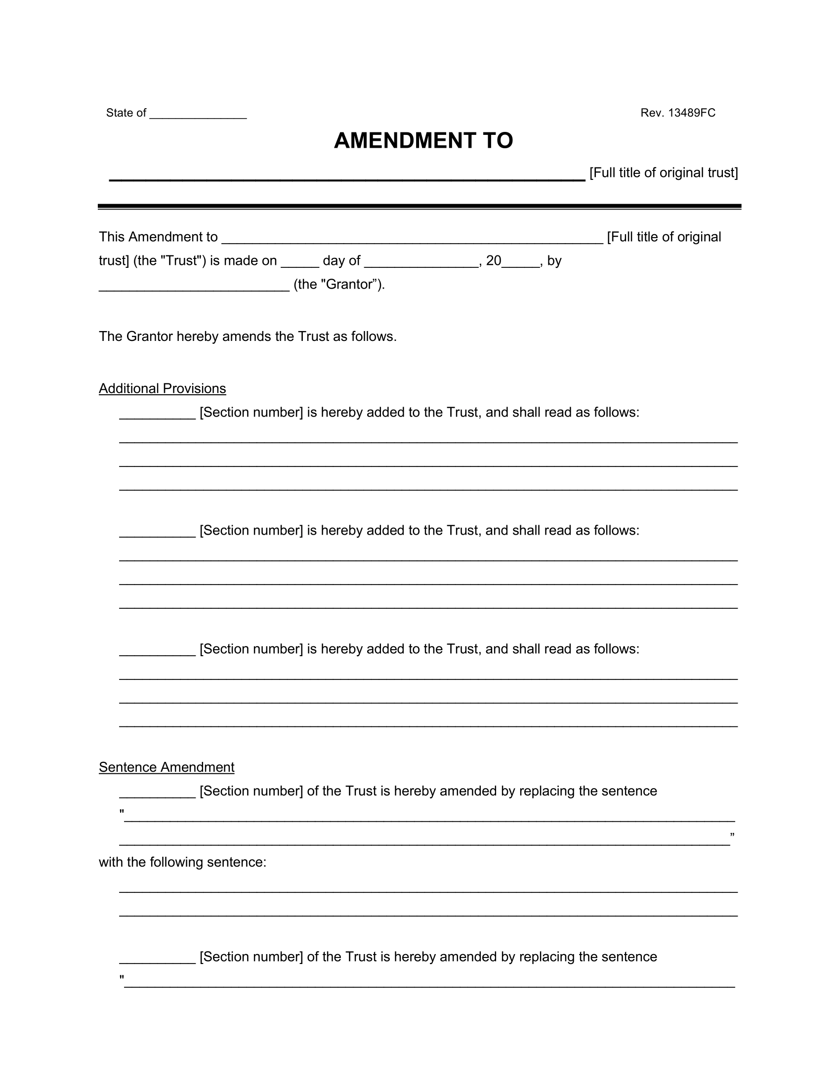 free printable revocable trust forms