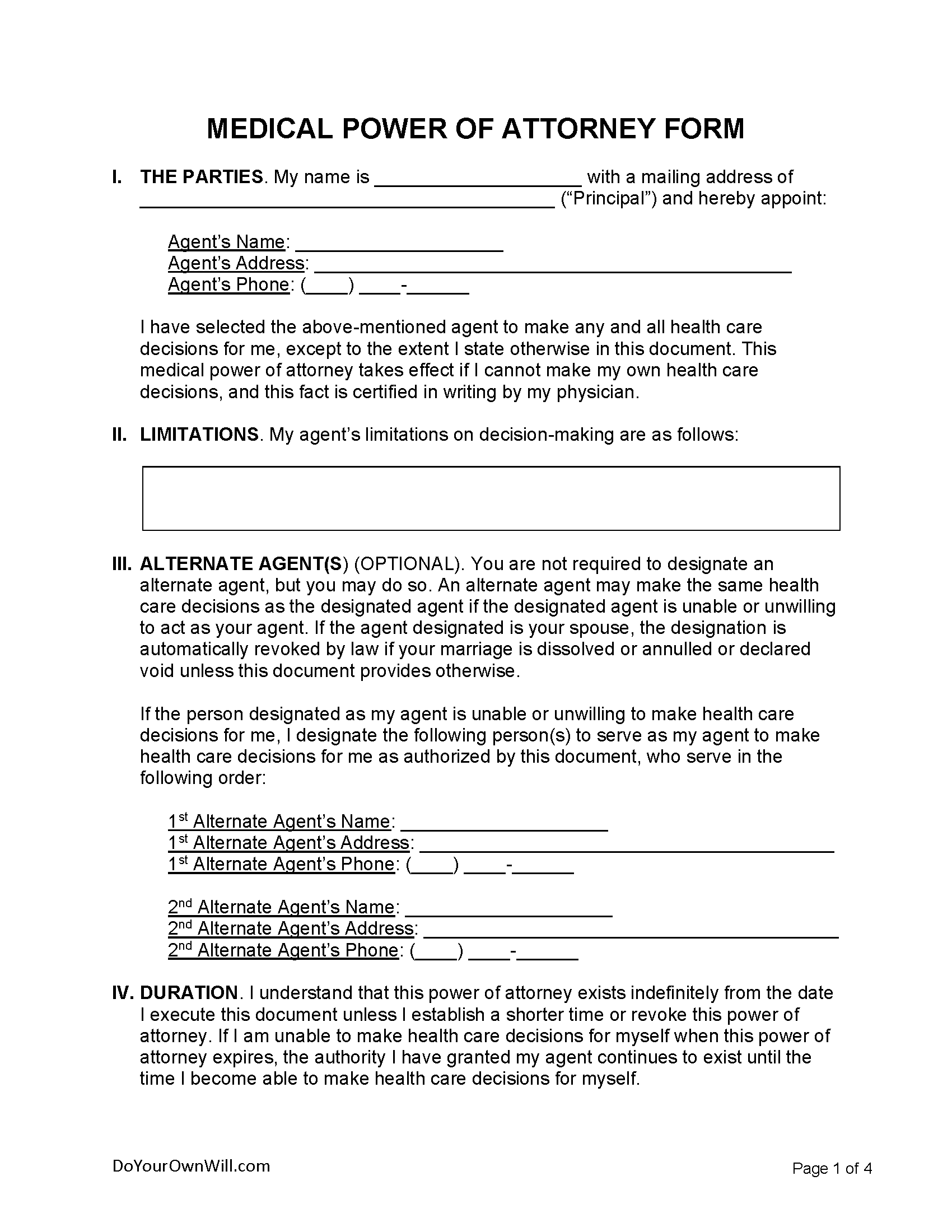 printable health care proxy form