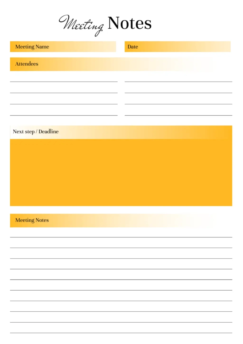 Free Meeting Notes Template For Google Docs