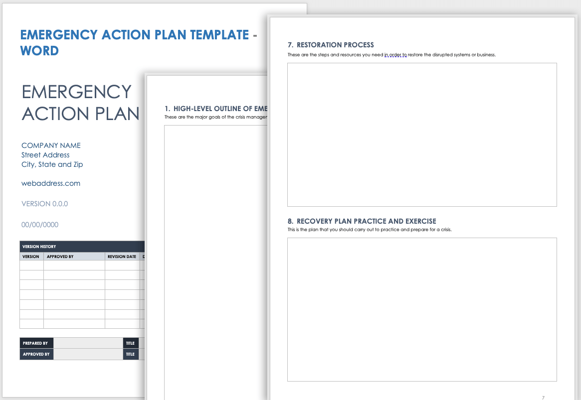 free action plan template word