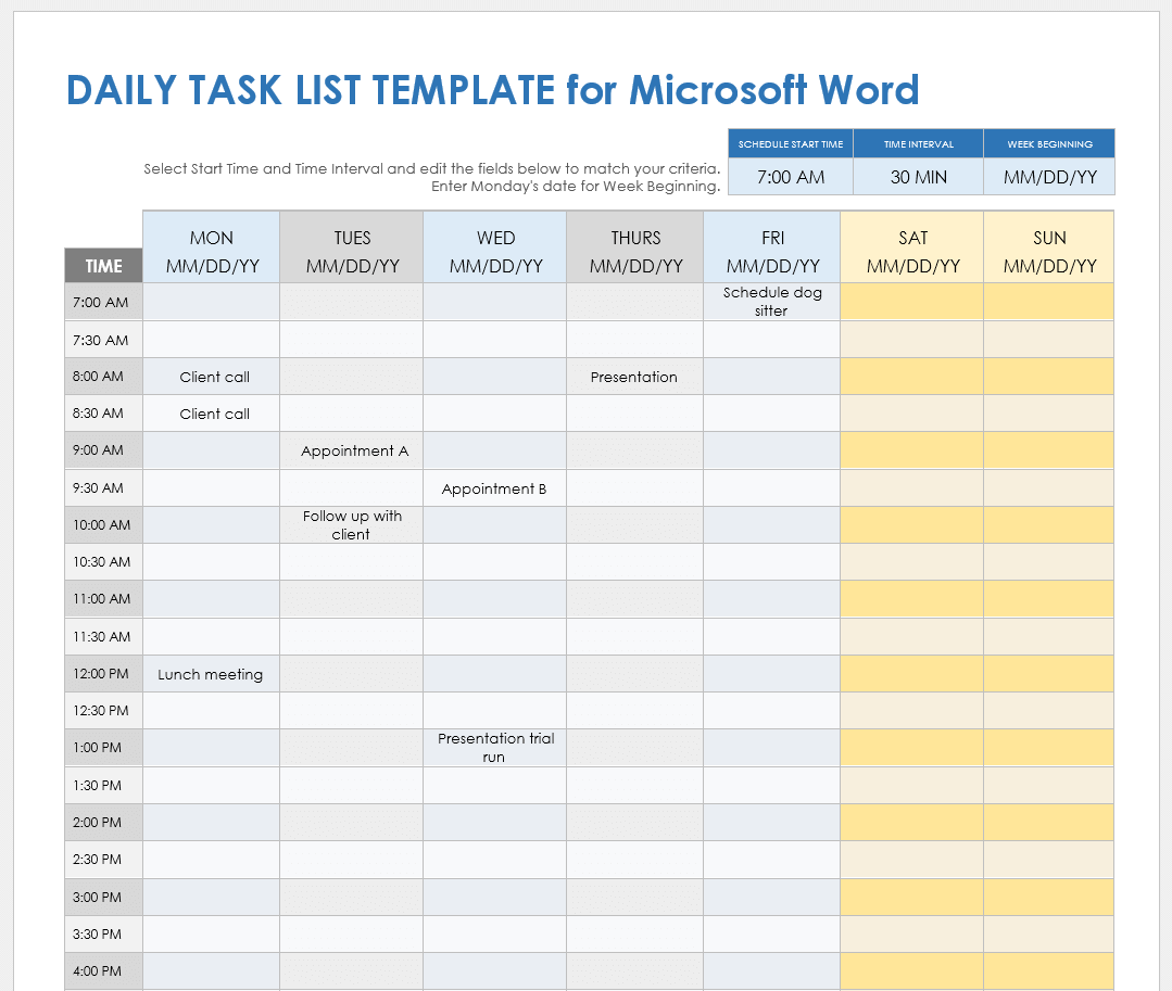 create a checklist in word