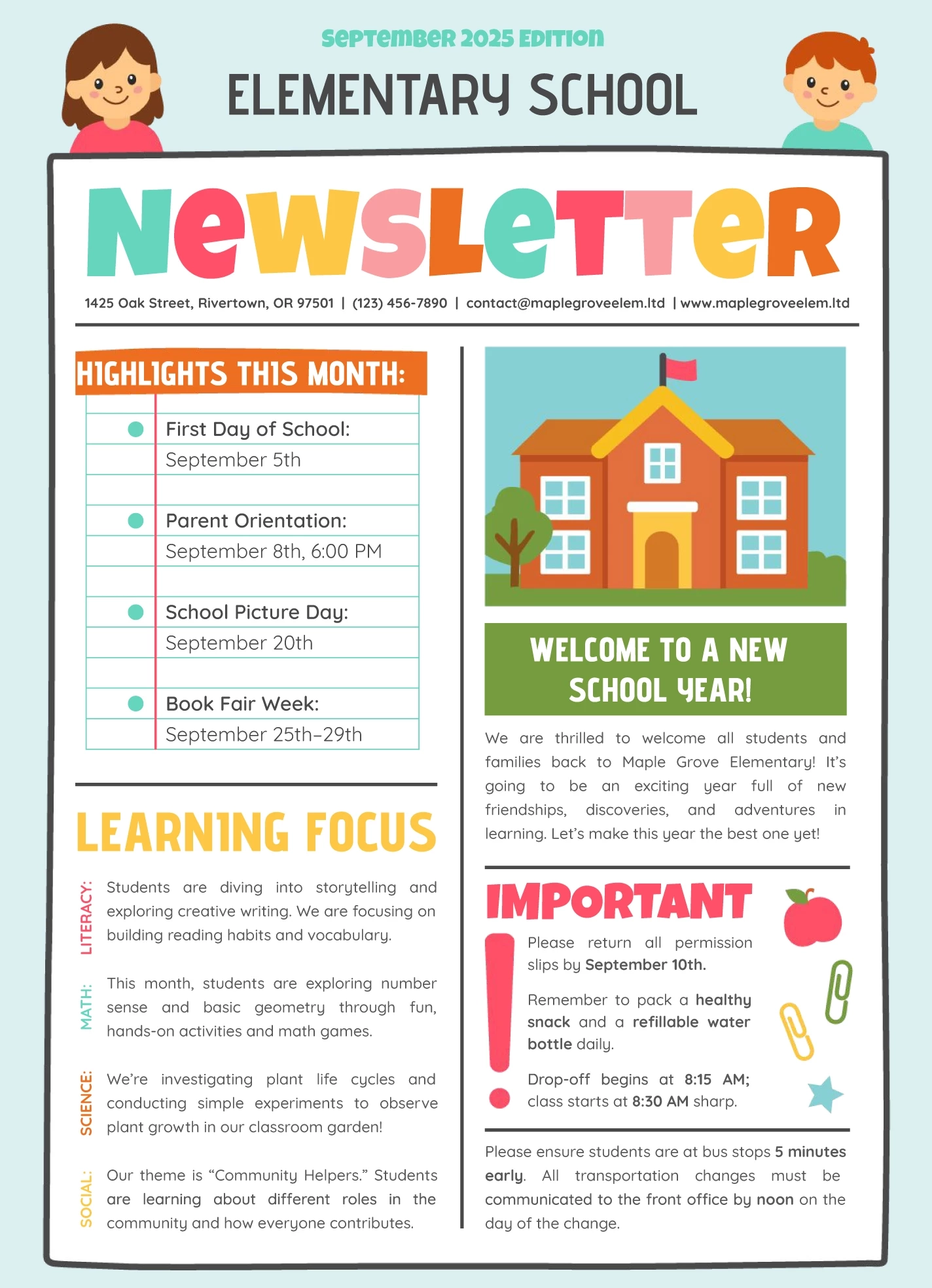 Free Newsletter Google Docs Templates Gdoc io