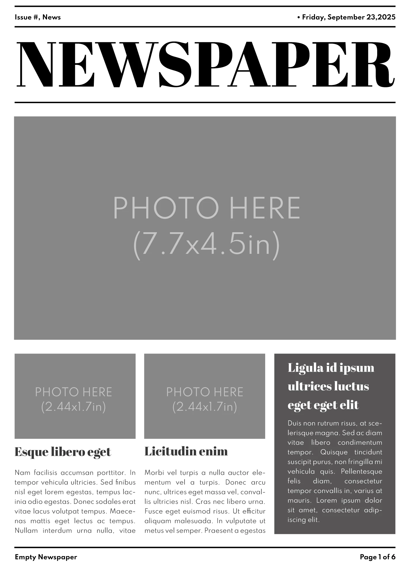 Free Newspaper Google Docs Templates Gdoc io