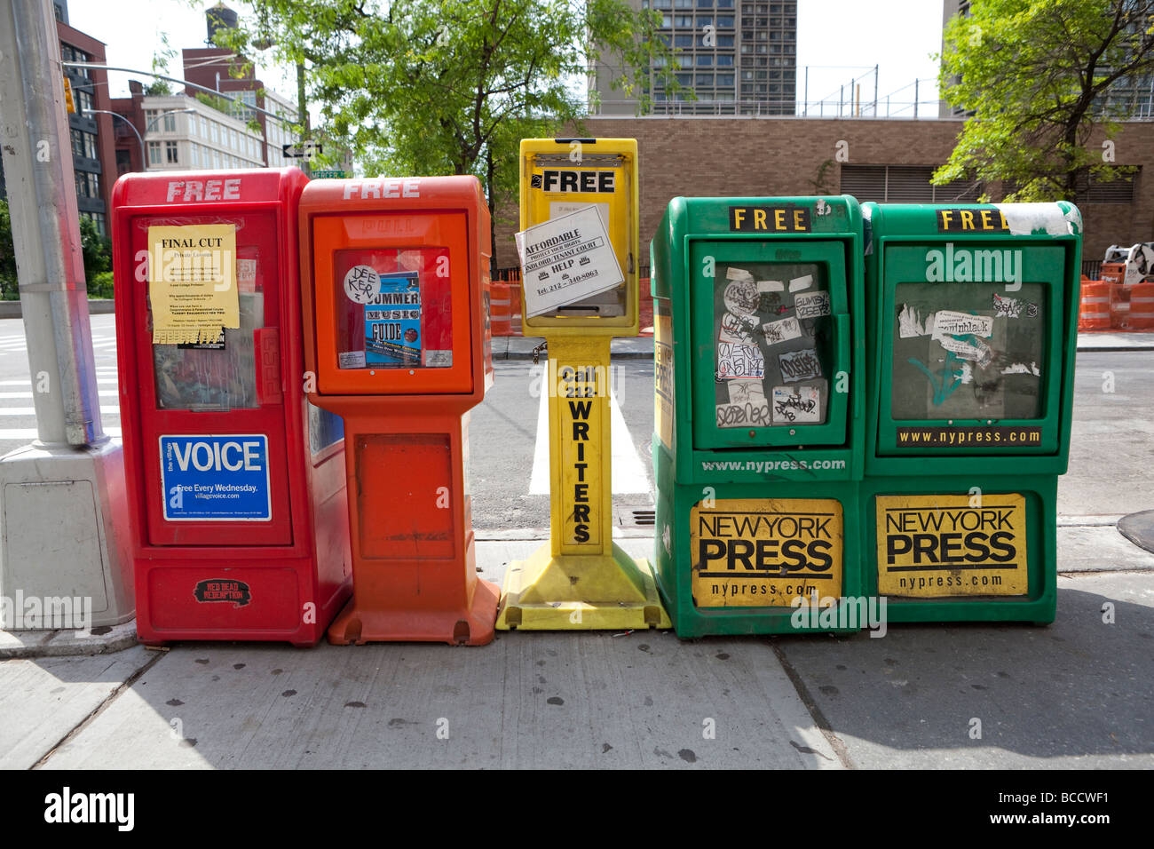 Free Newspaper Stands In NYC Stock Photo Alamy