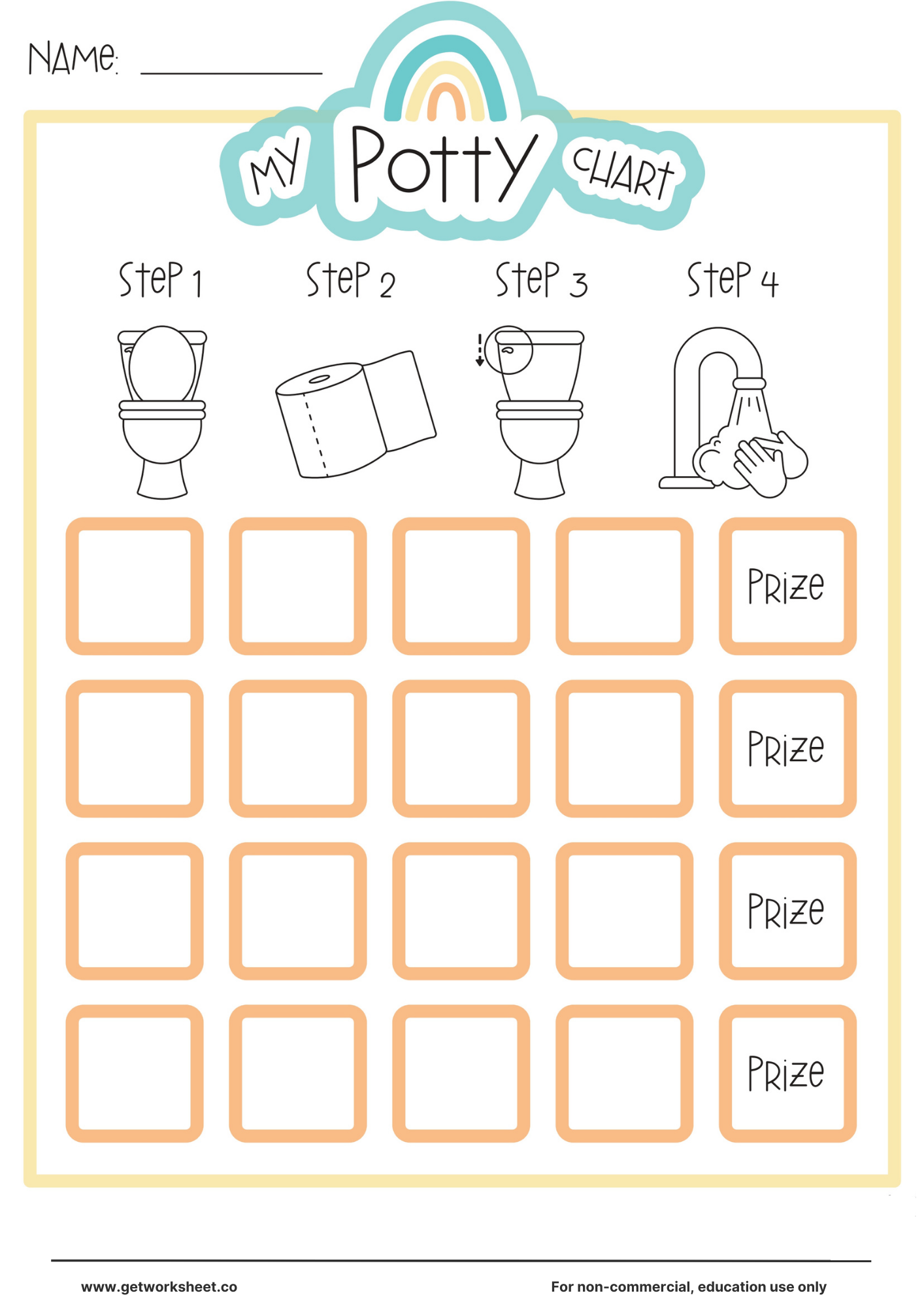 Free Potty Training Chart Printable Free Worksheets GetWorksheet