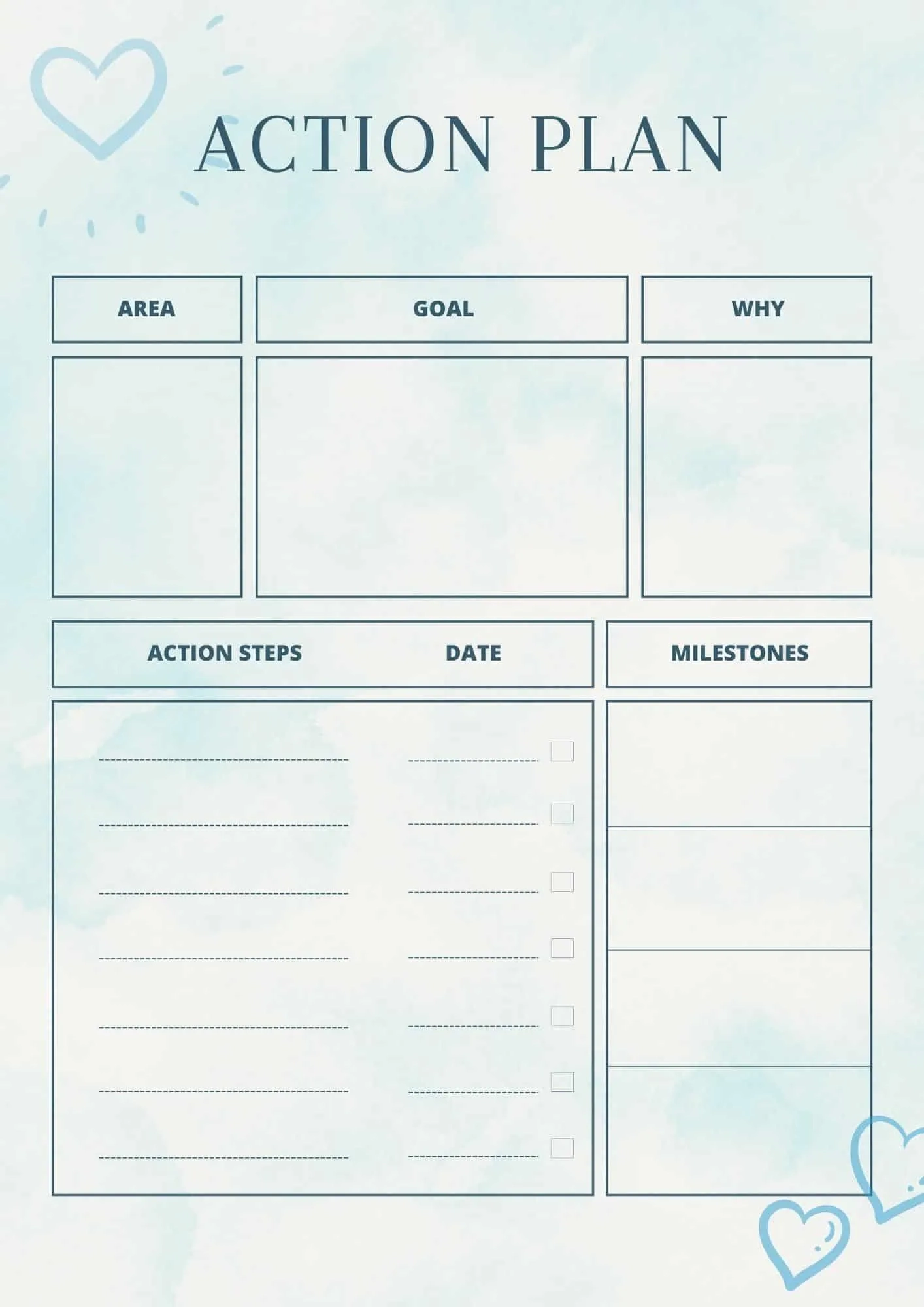Free Printable Action Plan Templates PDF Word 