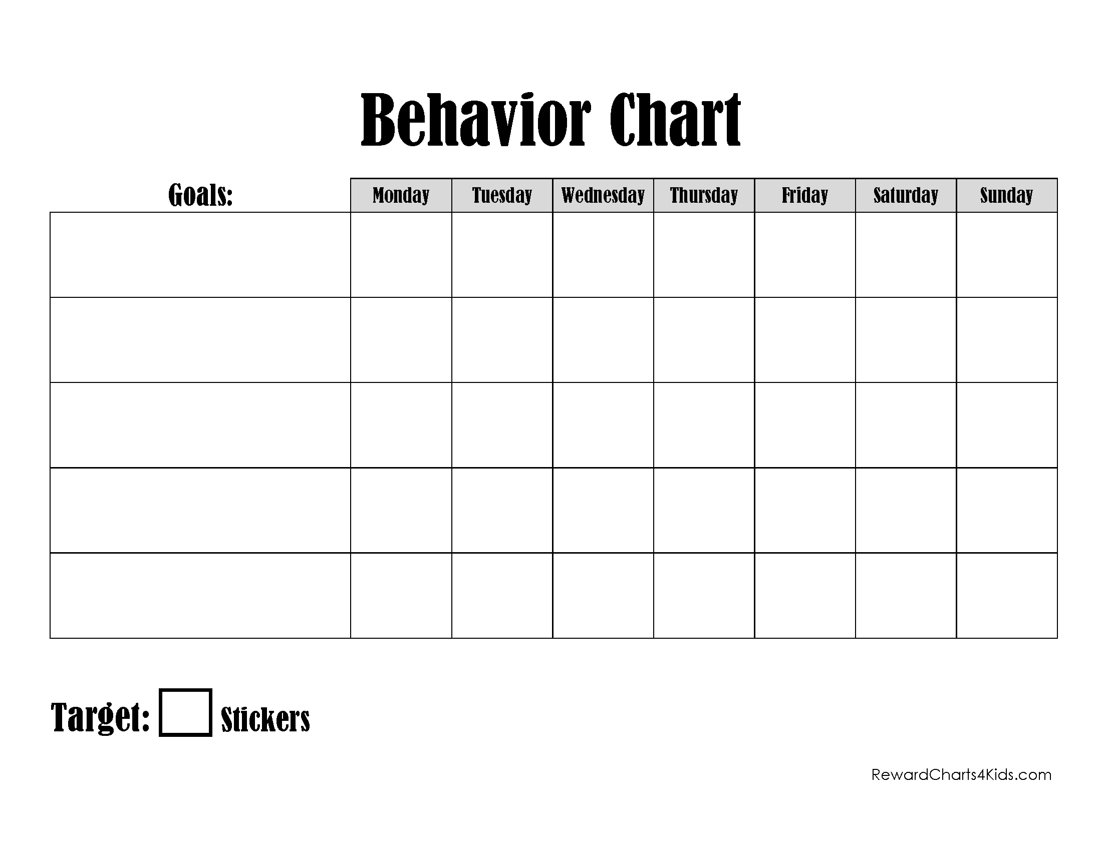 FREE Printable And Editable ODD Behavior Chart