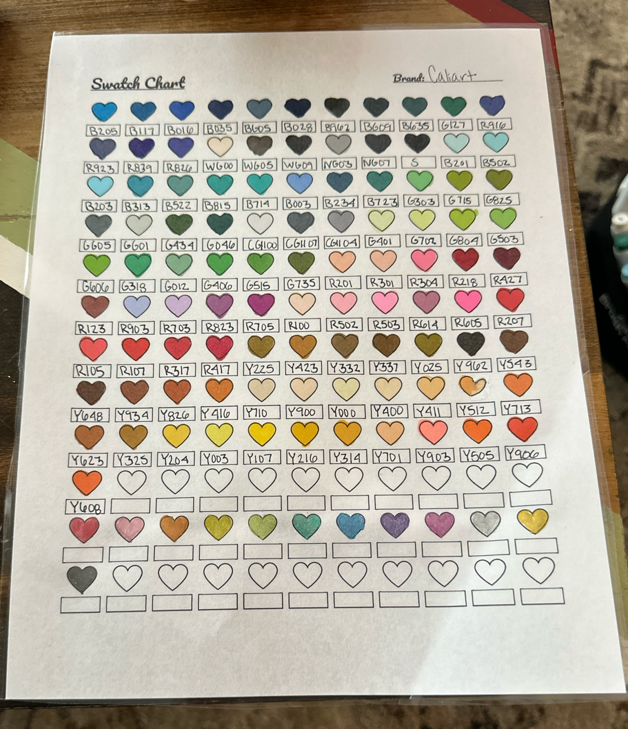 free printable color swatch chart