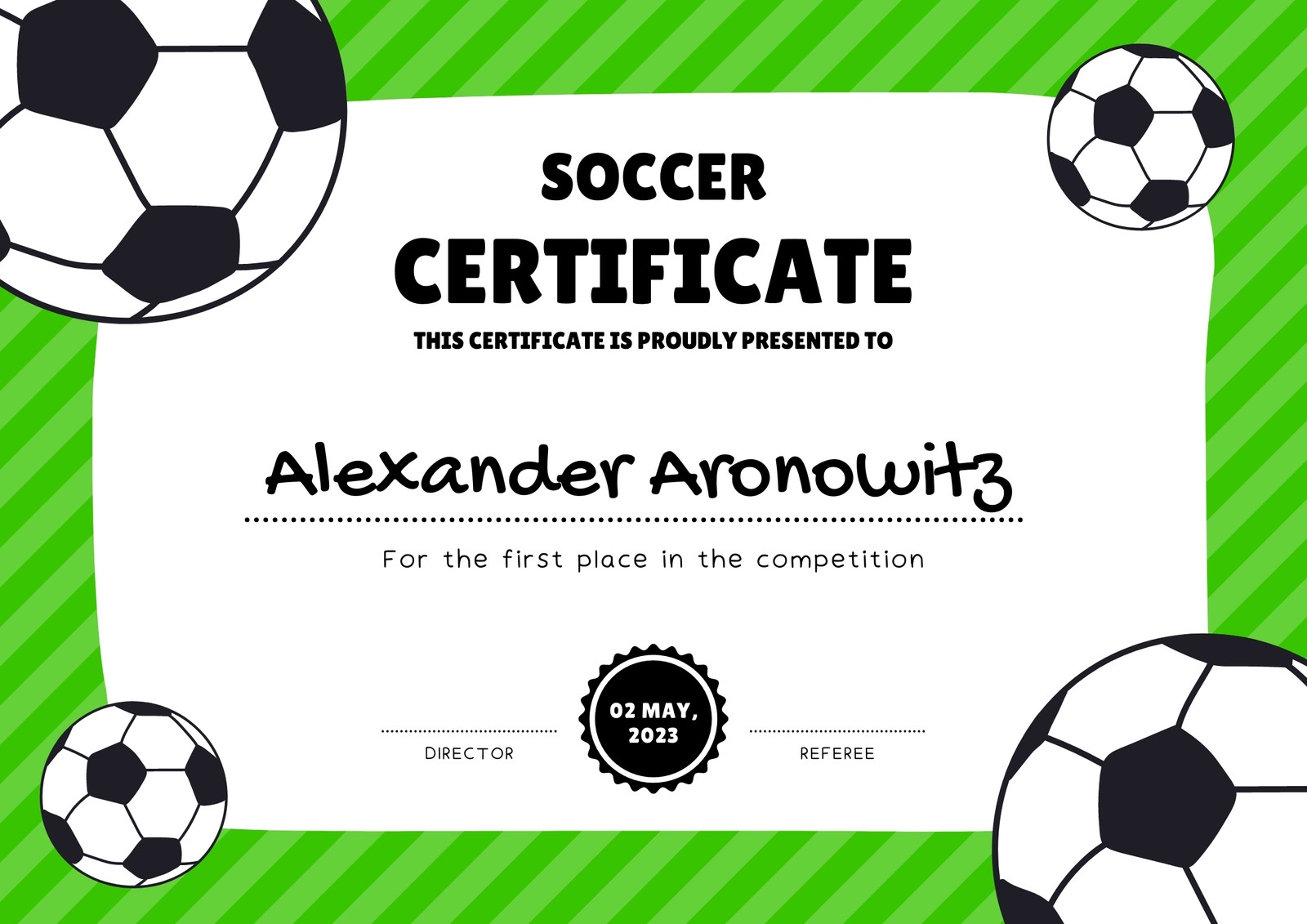 Free Printable Customizable Sport Certificate Templates Canva