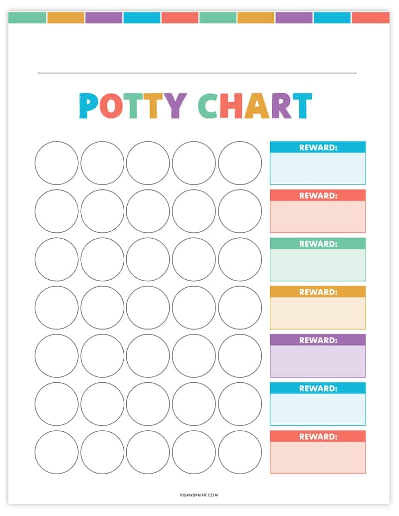 potty training chart free printable