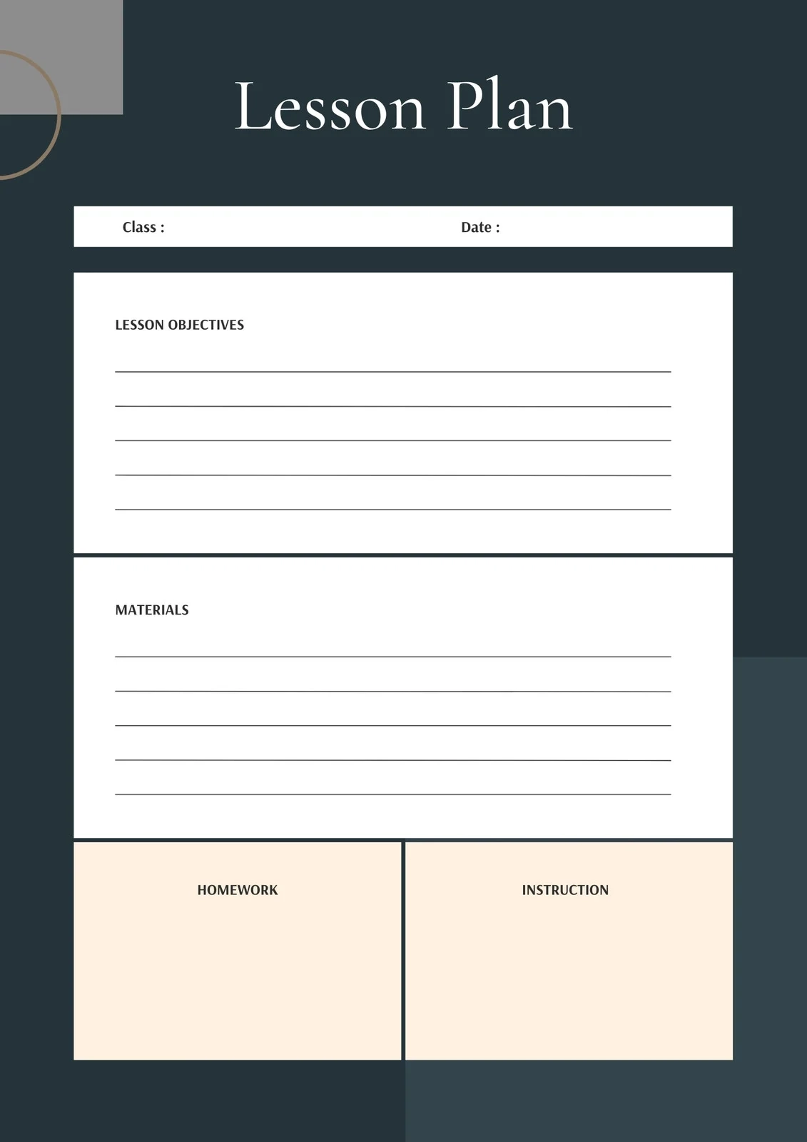 Free Printable Preschool Lesson Plan Templates Canva