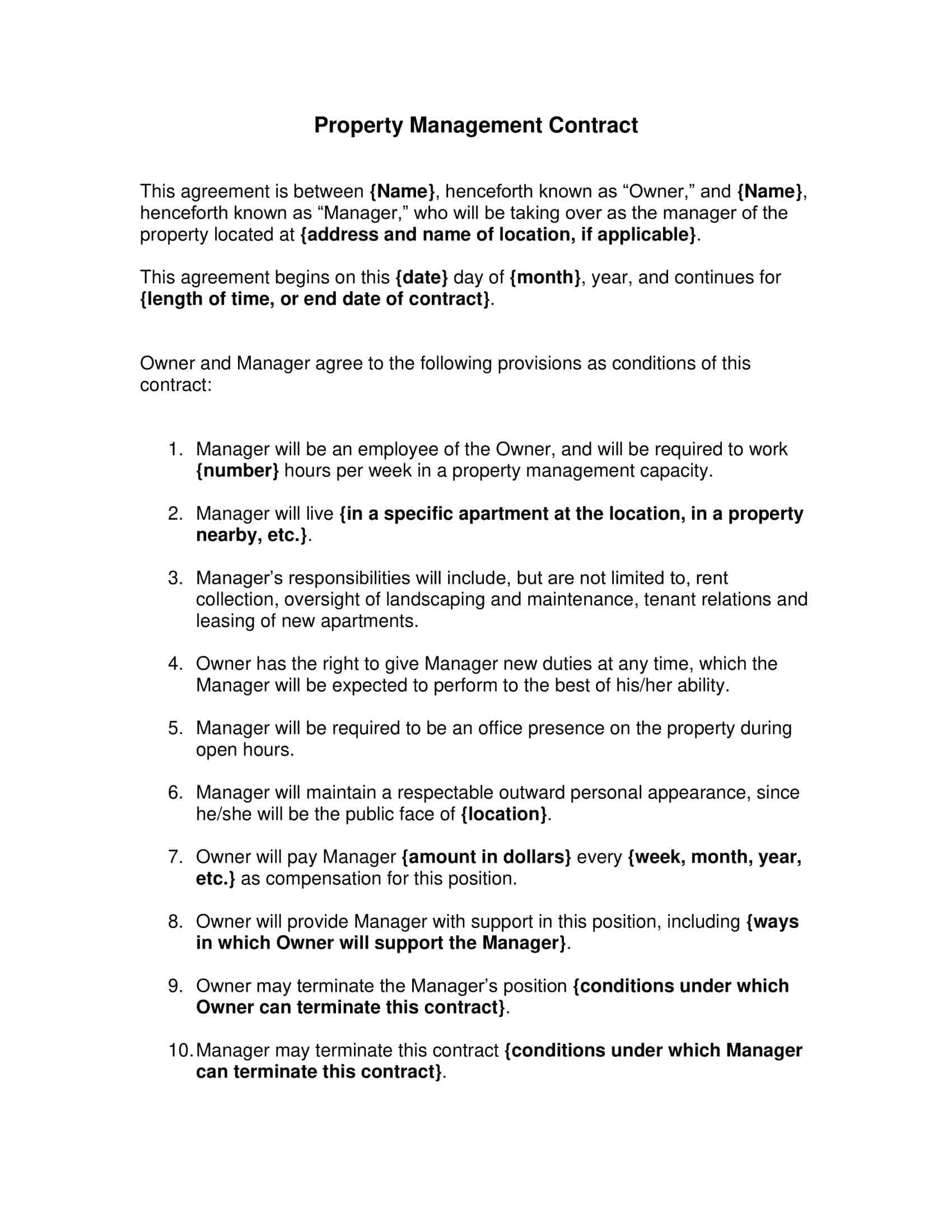 free printable property management forms