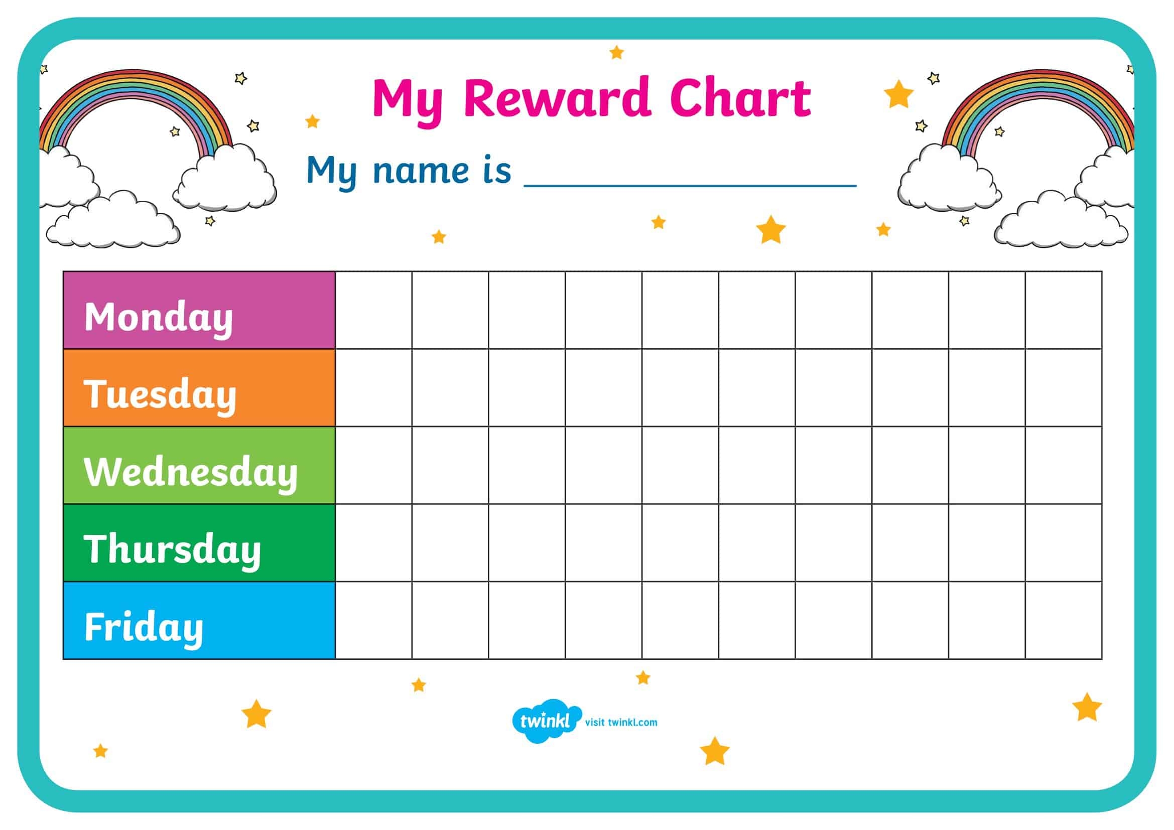 reward chart printable pdf
