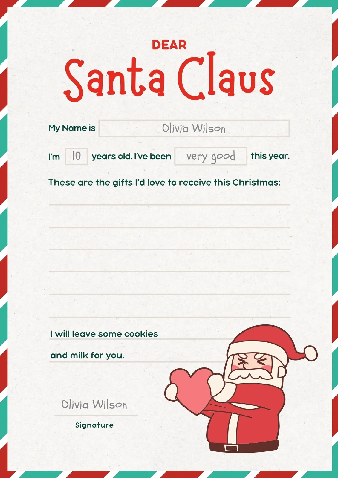Free Printable Santa Letter Templates You Can Customize Canva