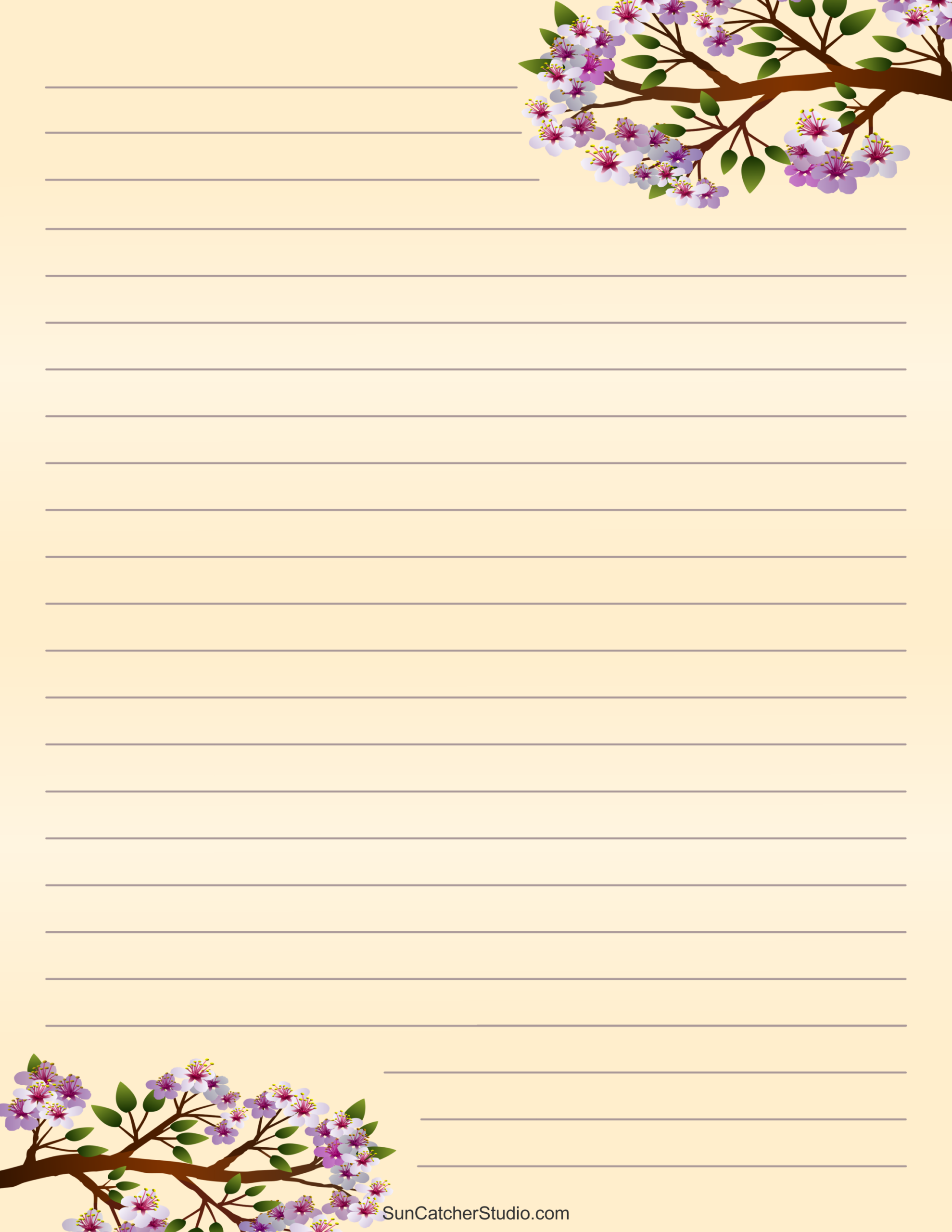 Free Printable Stationery And Lined Letter Writing Paper Free Printables Lettering SVG Files Tools Apps