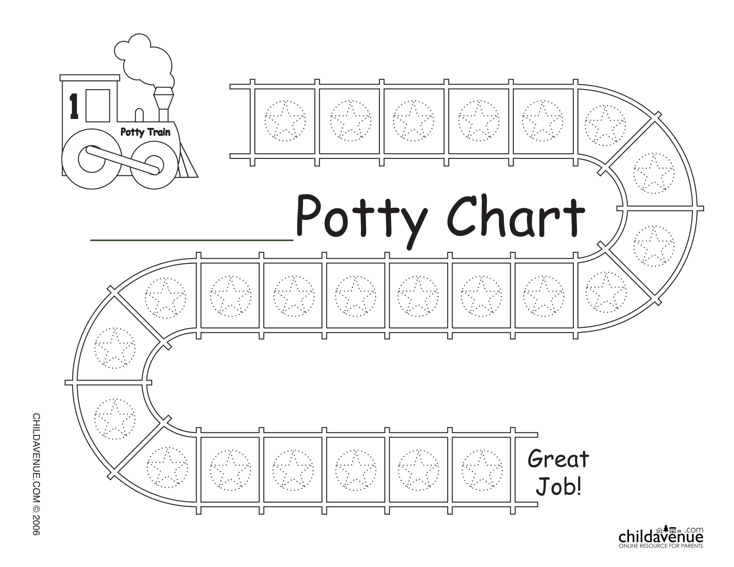 potty reward chart printable