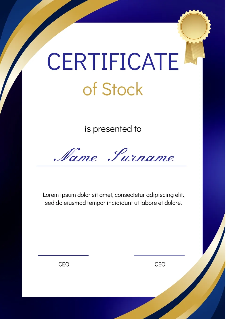 Free Stock Certificate Template For Google Docs