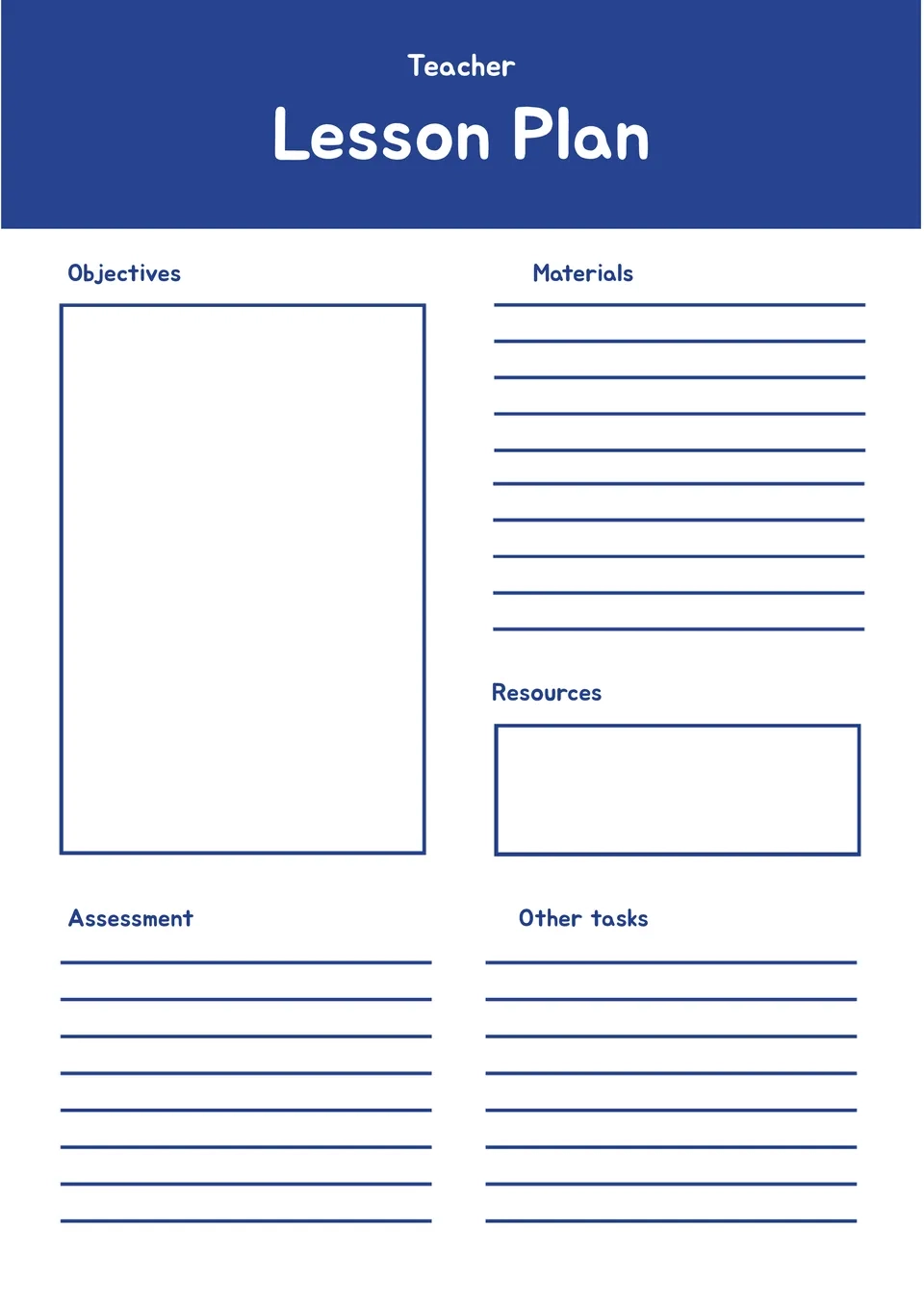 Free Teacher Lesson Plan Template For Google Docs