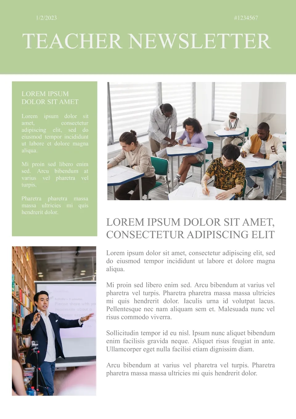 Free Teacher Newsletter Template For Google Docs