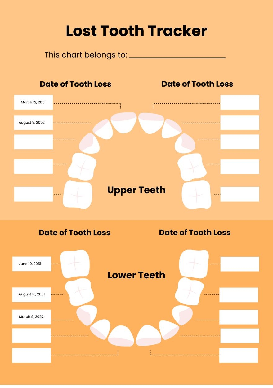 free printable tooth chart printable