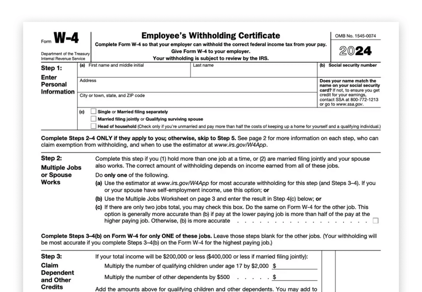 Free W4 Form Generator Fillable W4 By Jotform