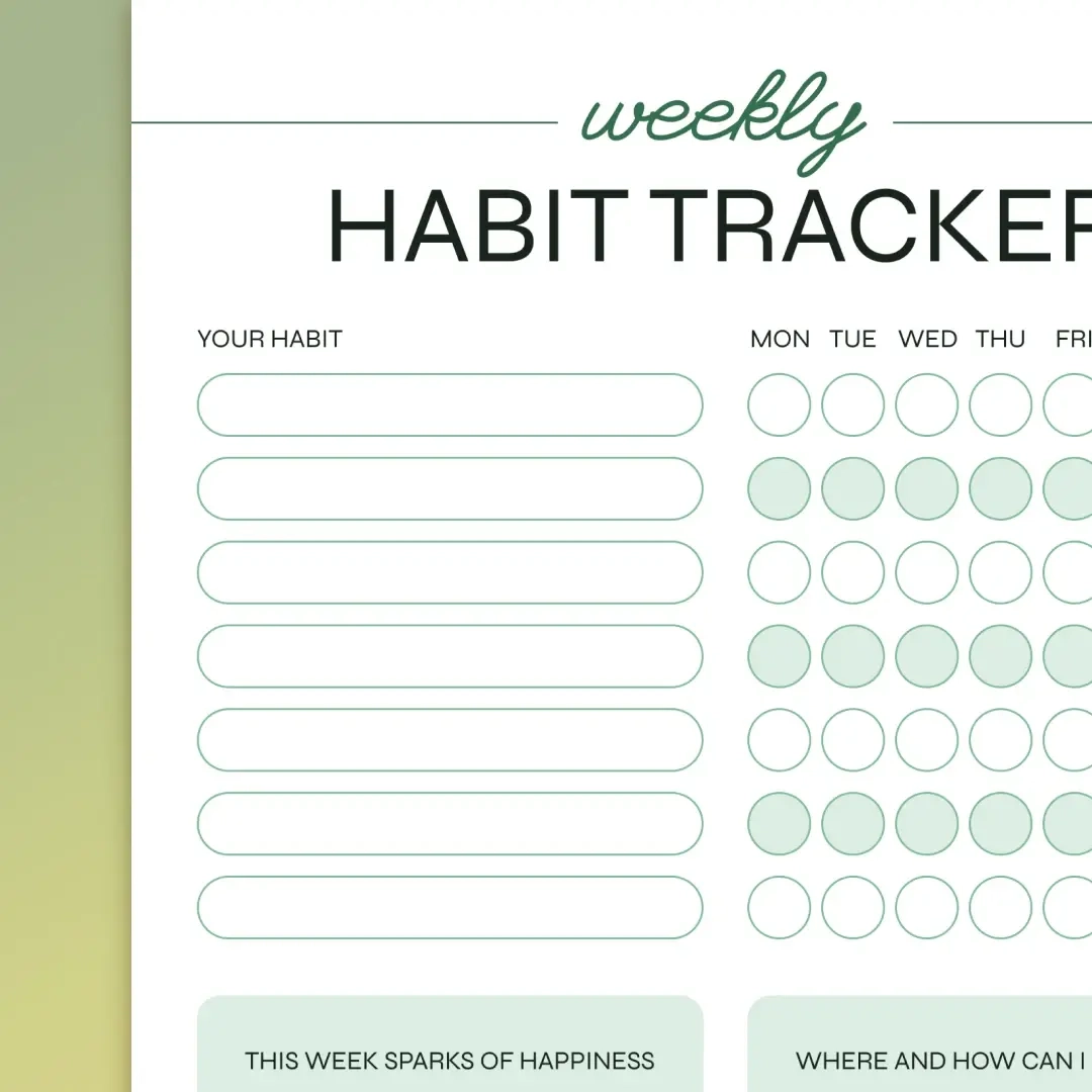 Free Weekly Habit Tracker Printable To Stay Consistent