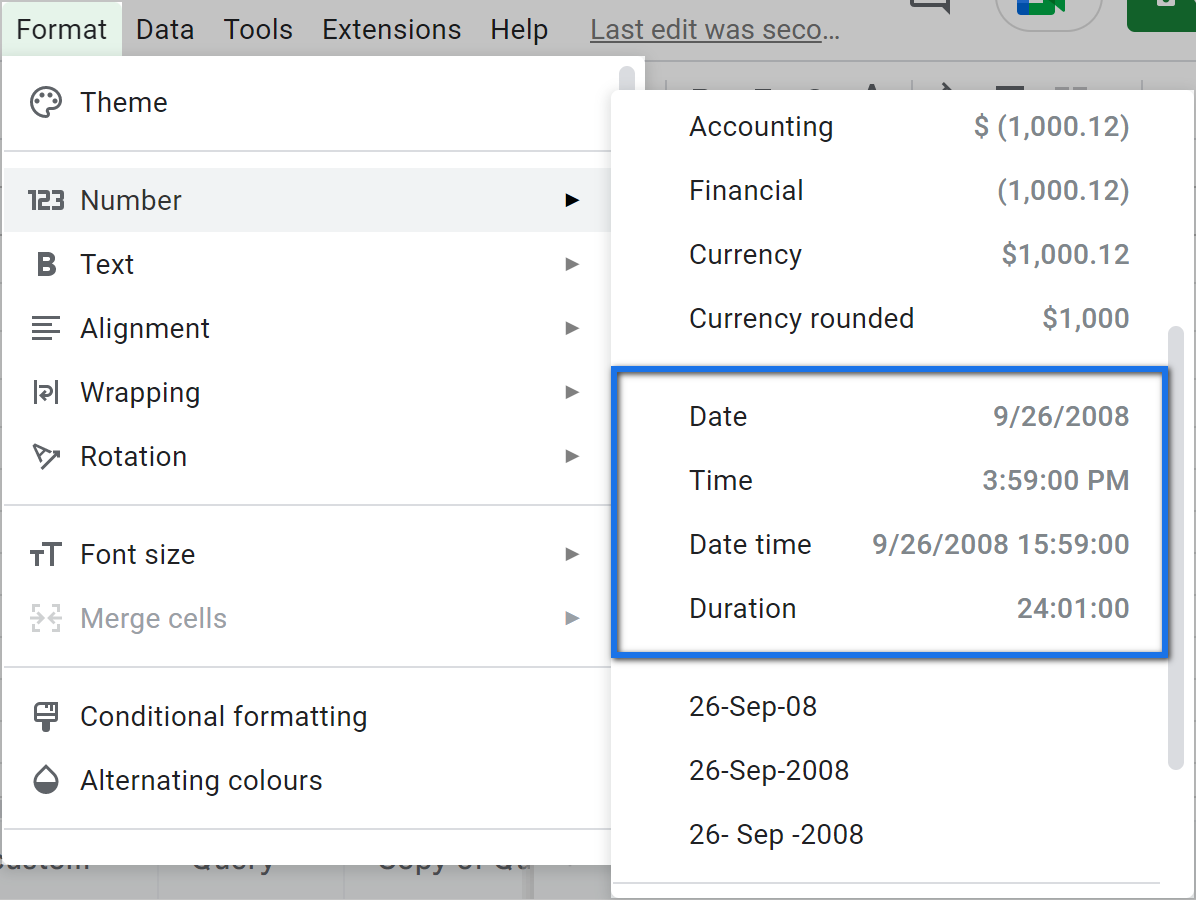 How To Change Date Format In Google Sheets And Convert Date To Number And Text