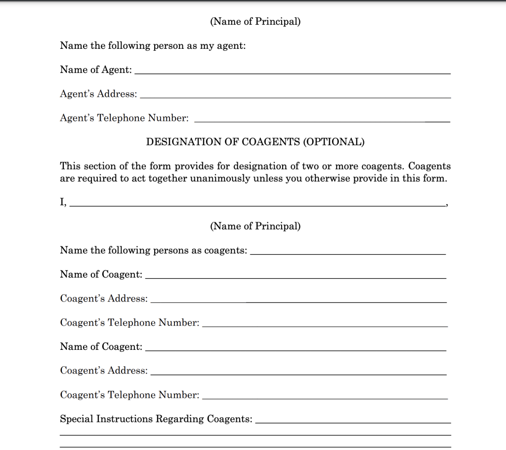 printable power of attorney form maryland