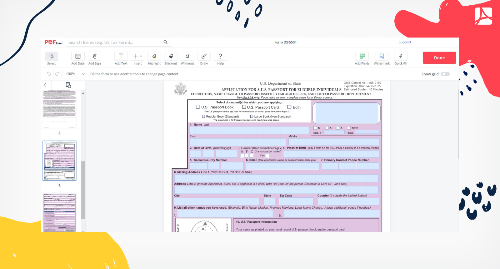 ds 5504 printable form