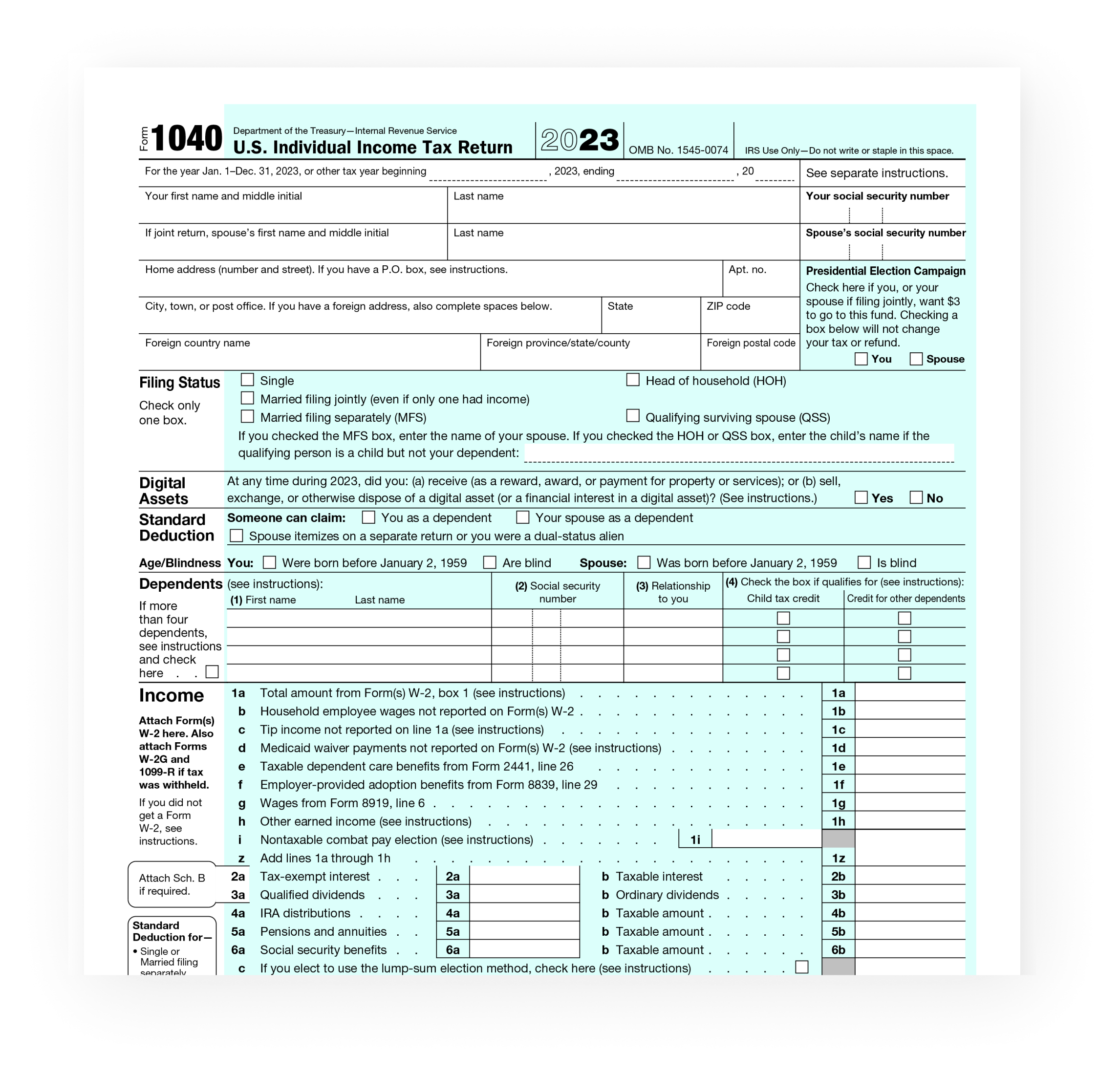 1040ez tax form printable
