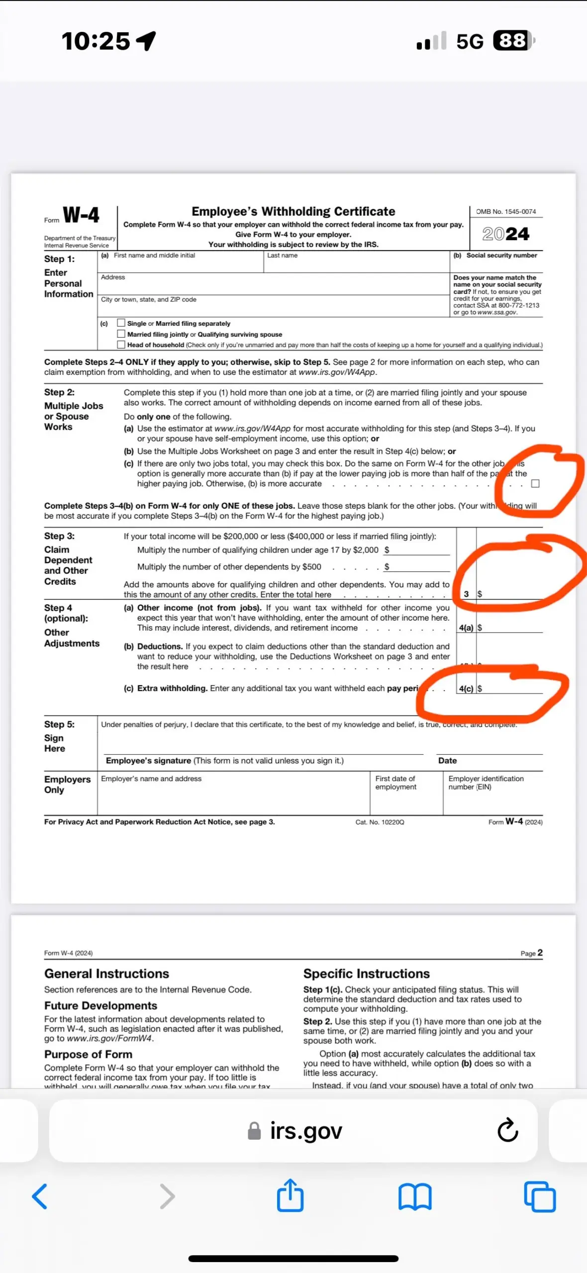 2025 w-4 form printable