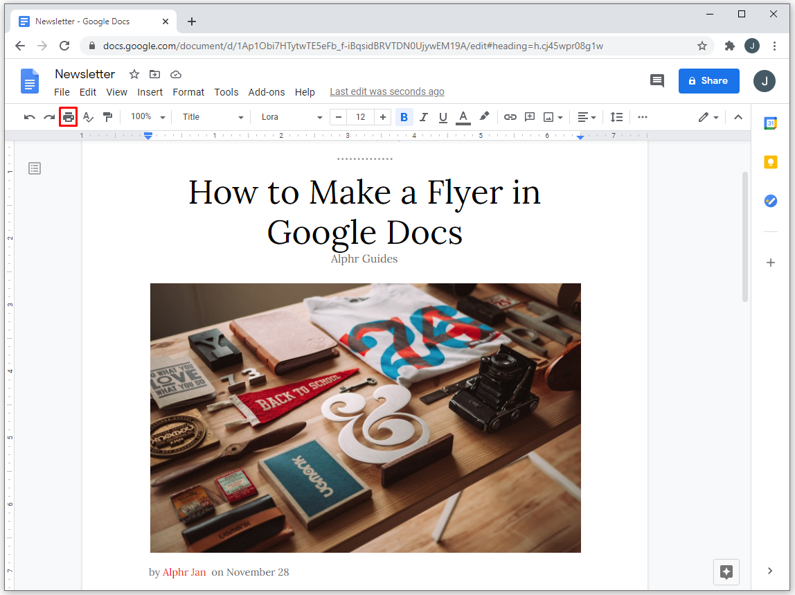 How To Make A Flyer In Google Docs