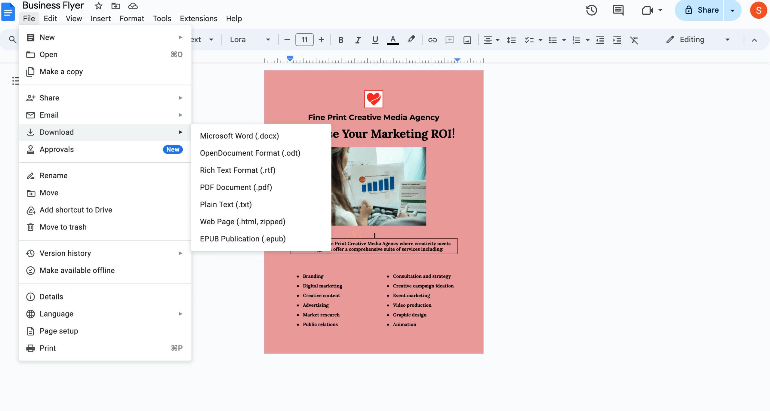 How To Make A Flyer On Google Docs