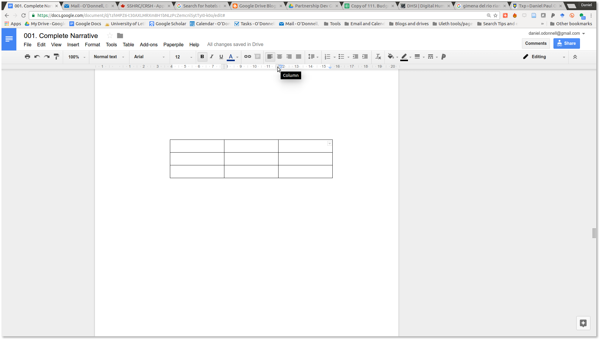 How To Make A Table Wider In Google Docs Daniel Paul O Donnell