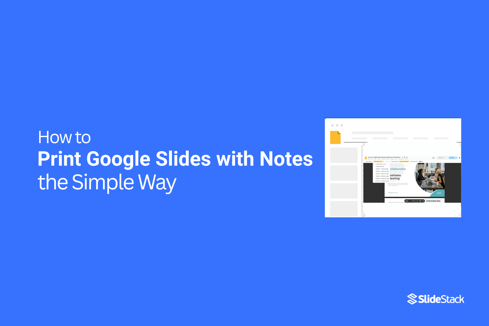 print google slides with notes