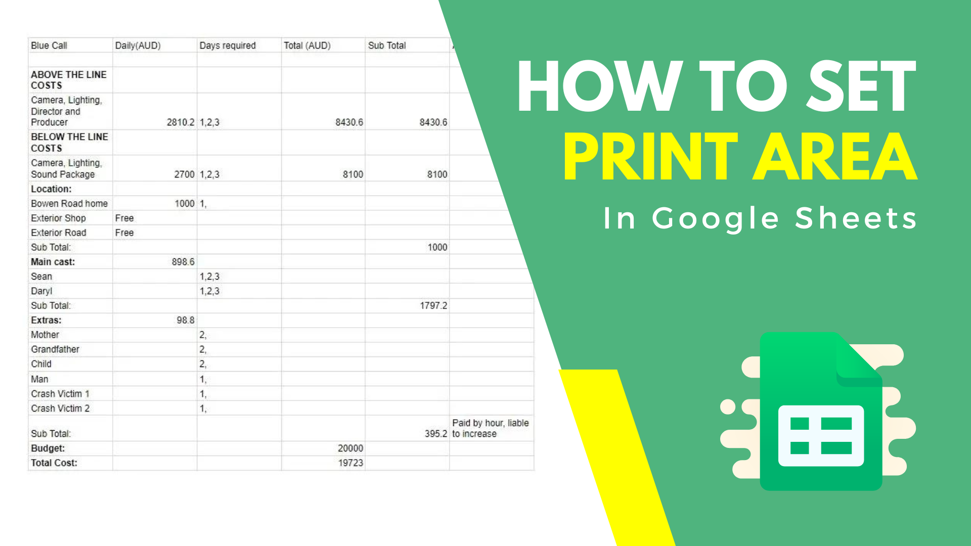 How To Set Print Area In Google Sheets