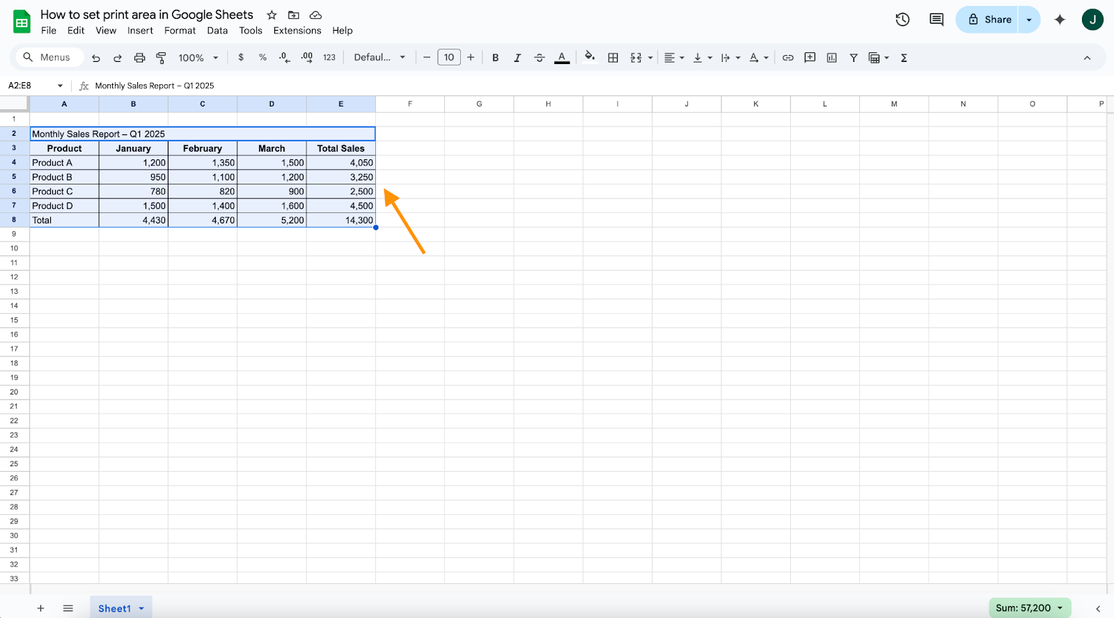 How To Set The Print Area In Google Sheets Fast The Jotform Blog