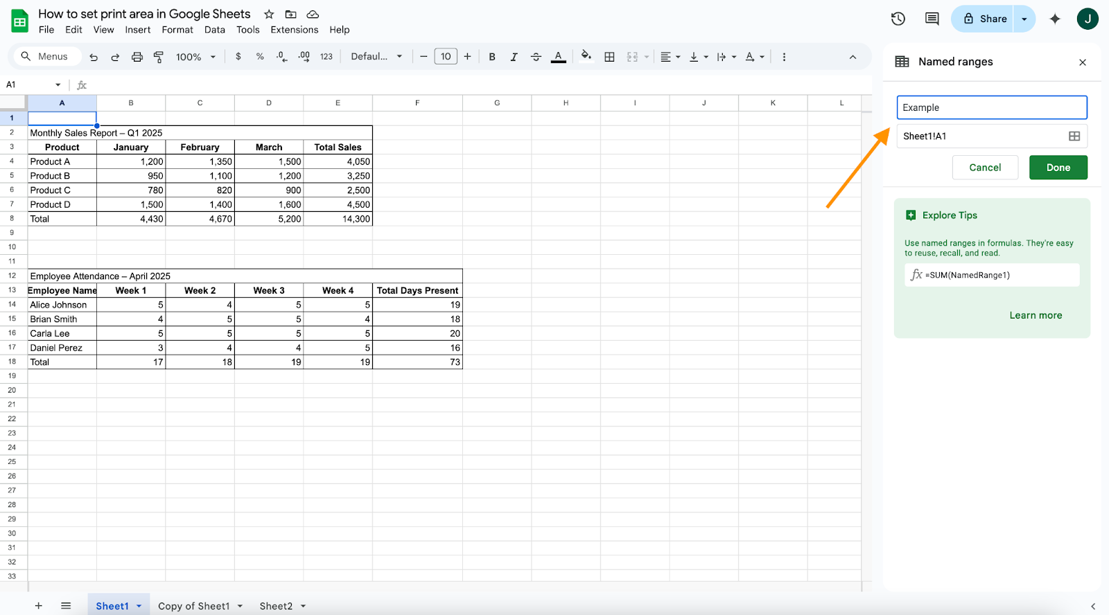 How To Set The Print Area In Google Sheets Fast The Jotform Blog