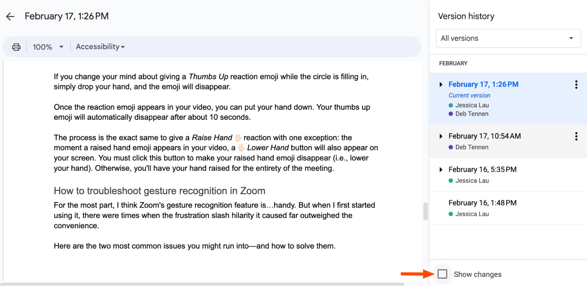 How To Use Google Docs Version History