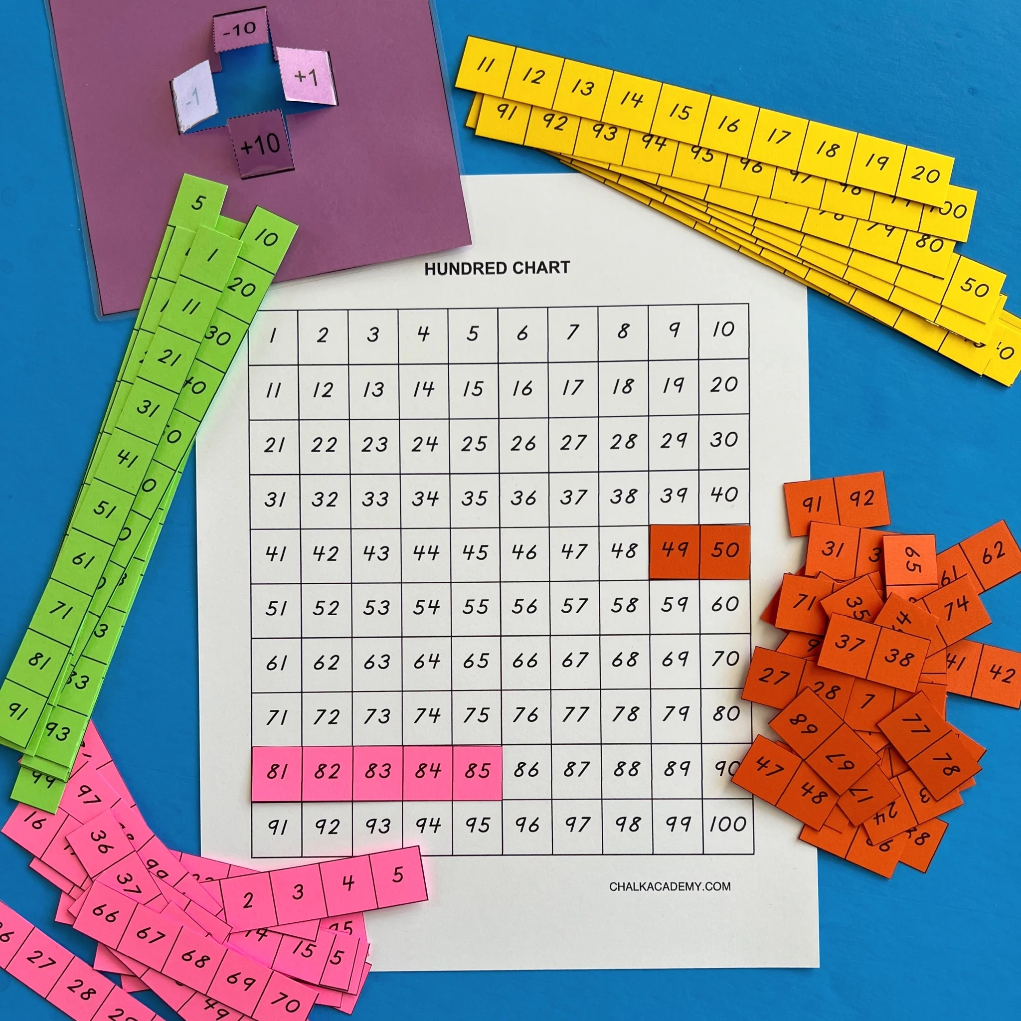 Hundred Chart With 15 Fun Math Games English Chinese Korean 