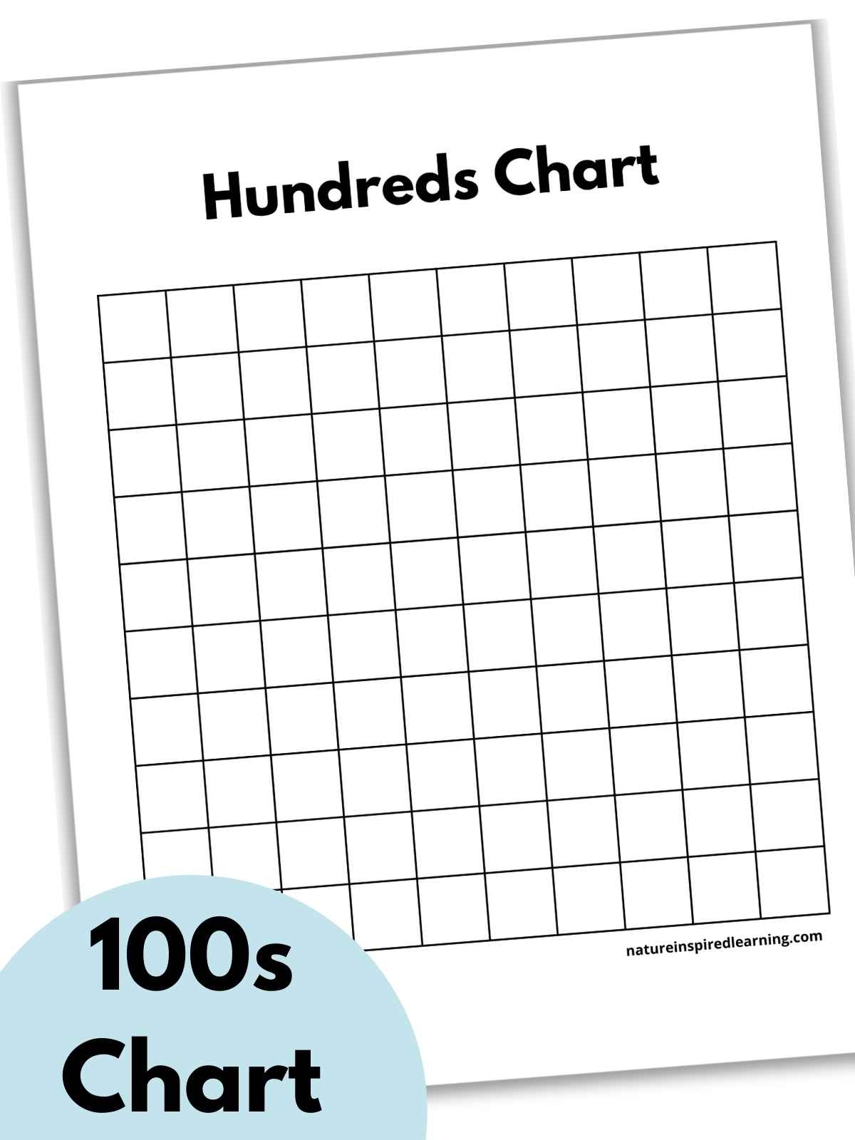 blank hundreds chart printable