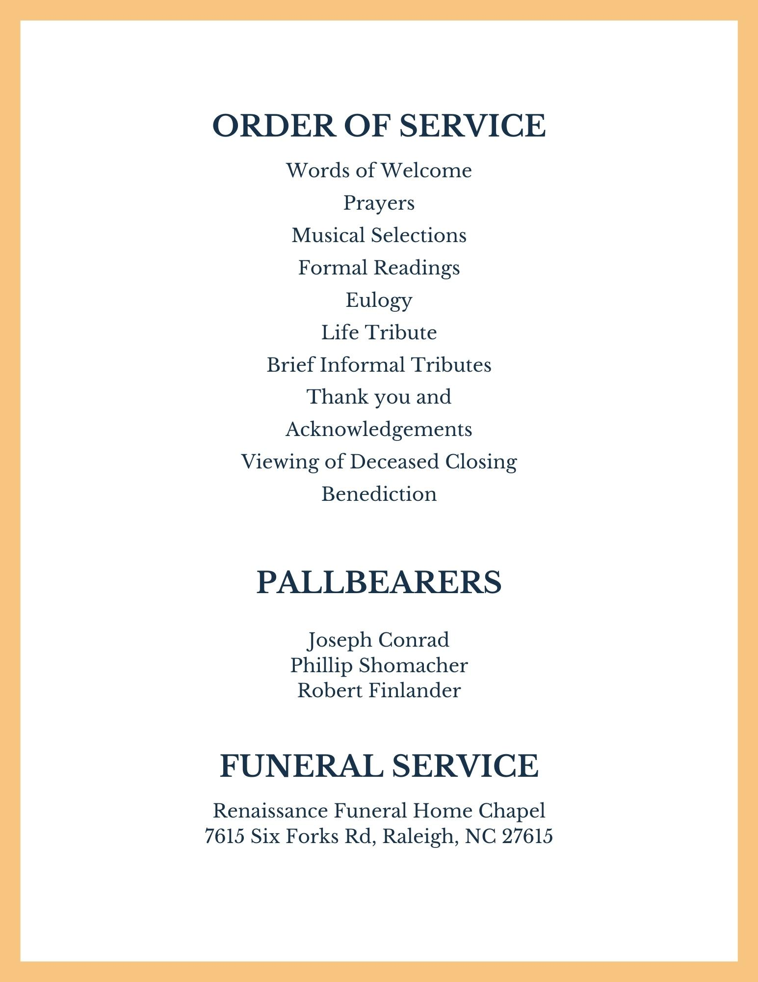 Inspirational Funeral Program Examples Renaissance Funeral Home And Crematory