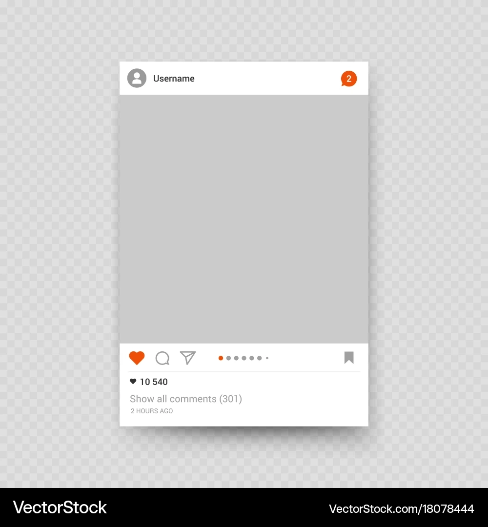 Instagram Post Frame Template Royalty Free Vector VectorStock