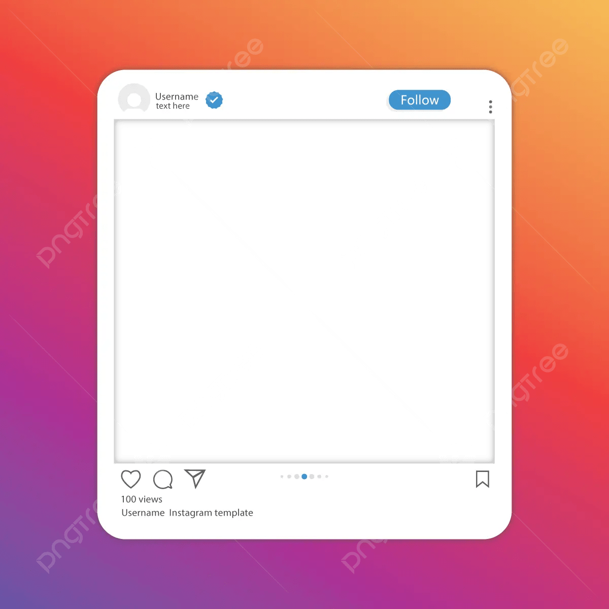 Instagram Post Template Vector Social Media Profile Instagram Profile Social PNG And Vector With Transparent Background For Free Download