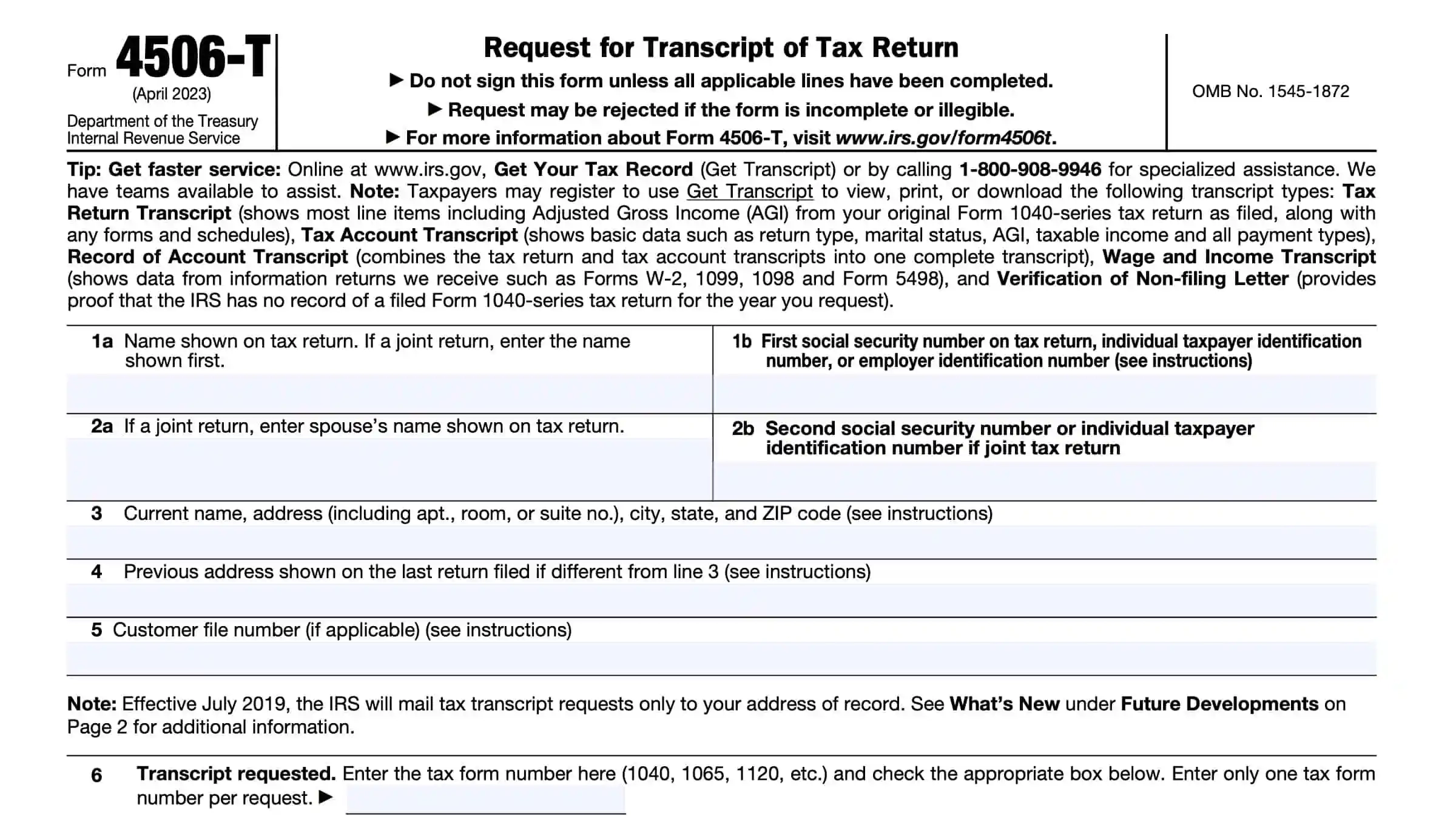 Irs 4506T Form Printable Study Planner